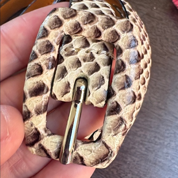 Lauren Ralph Lauren Python Snakeskin Belt - Picture 10 of 10